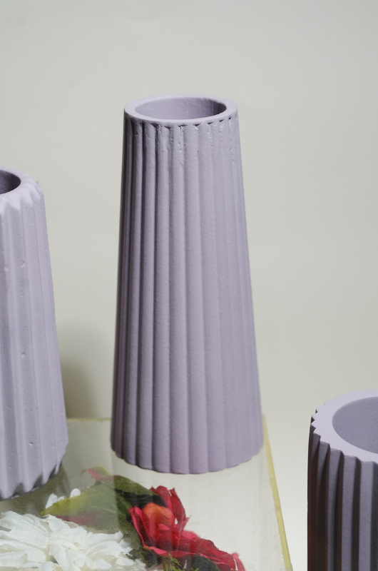 Thin Ribbed Vase
