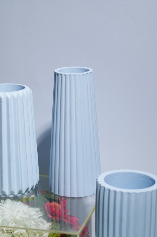 Thin Ribbed Vase
