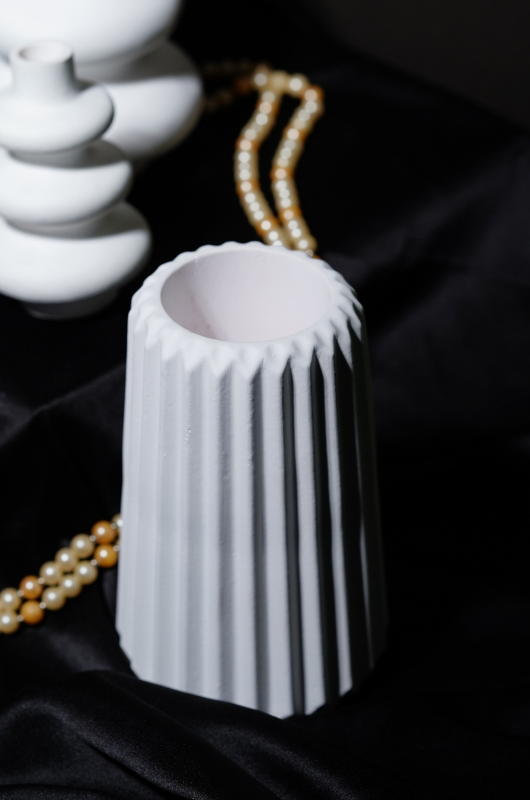 Fat Ribbed Vase